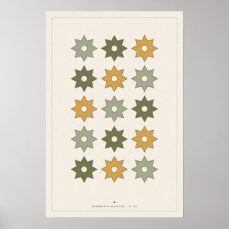 Póster de Arte de Pared con Patrón de Estrella de