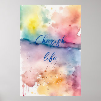 Poster de arte de pared de acuarela Motivacional 2