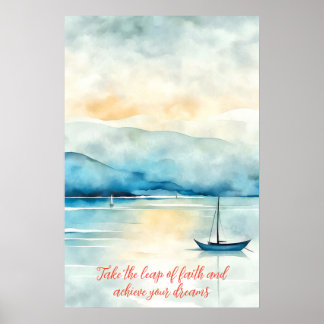 Poster de arte de pared de acuarela Motivacional 5