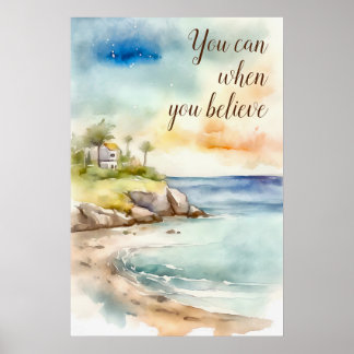 Poster de arte de pared de acuarela motivacional 5