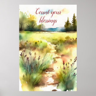 Poster de arte de pared de acuarela Motivacional 6