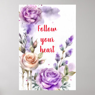 Poster de arte de pared de acuarela motivacional 8