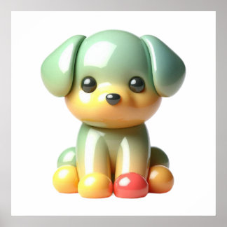 Póster de Arte de Pared de Cachorro Lindo y Brilla