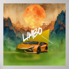 Poster de arte de Pared de Coche Deportivo Dinámic