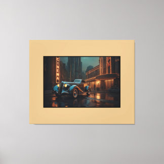 Póster de Arte de Pared de Coche Vintage Art Déco