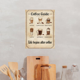 Póster de Arte de Pared de Cocina de Café Clásico