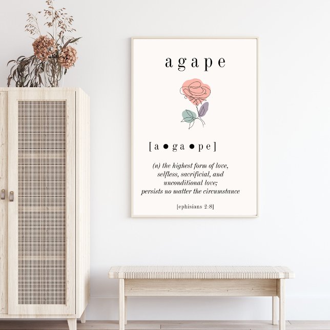 Poster de arte de pared de definición de agape (Subido por el creador)