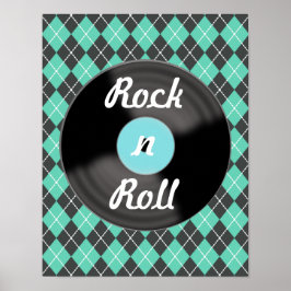 Póster de Arte de Pared de Disco Antiguo