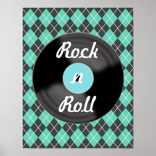 Póster de Arte de Pared de Disco Antiguo (Frente)