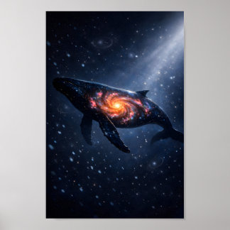 Póster de Arte de Pared de Galaxia de Ballena Cósm
