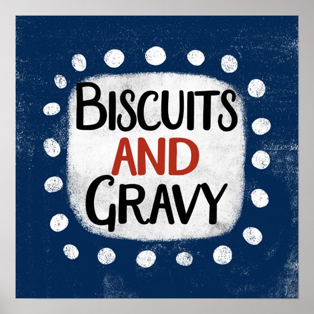 Póster de Arte de Pared de Galletas y Salsa (Frente)