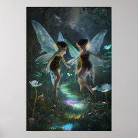 Póster de Arte de Pared de Hada Mágica