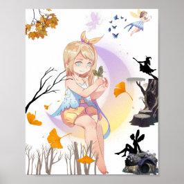 Póster de Arte de Pared de Hada Princesa de Anime