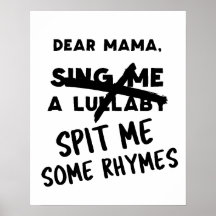 Póster de Arte de Pared de Hip Hop No Lullaby