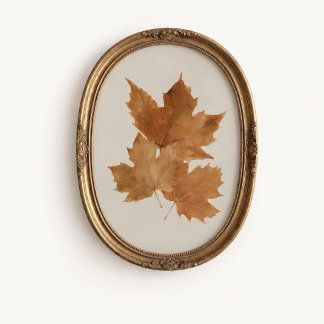 Póster de Arte de Pared de Hoja de Arce de Otoño e