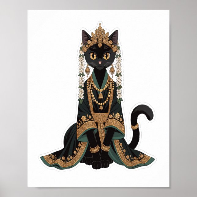Póster de Arte de Pared de la Emperatriz Gato Real (Frente)
