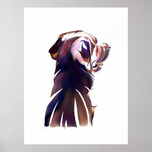 Póster de Arte de Pared de Labrador Retriever Rega (Frente)