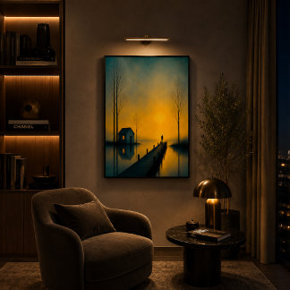 Póster de Arte de Pared de Lago al Atardecer Malhu
