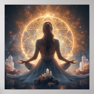 Póster de Arte de Pared de Meditación Sagrada Lumi