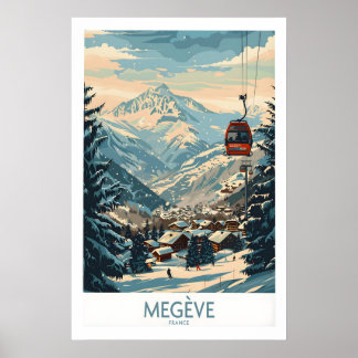 Póster de arte de pared de Megève - Francia 1