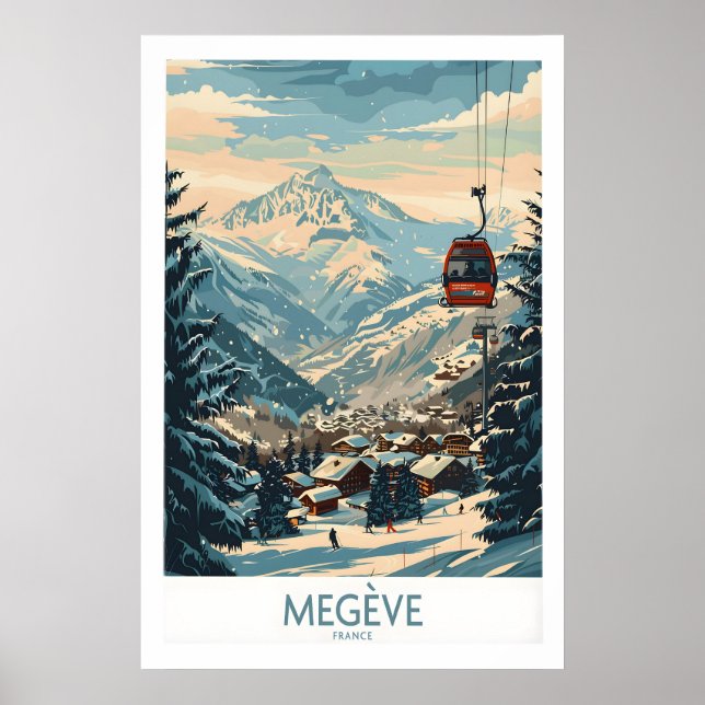 Póster de arte de pared de Megève - Francia 1 (Frente)