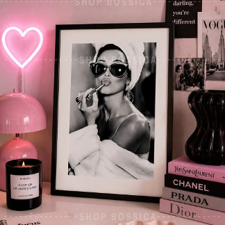 Póster de Arte de Pared de Moda de Lujo en Negro y