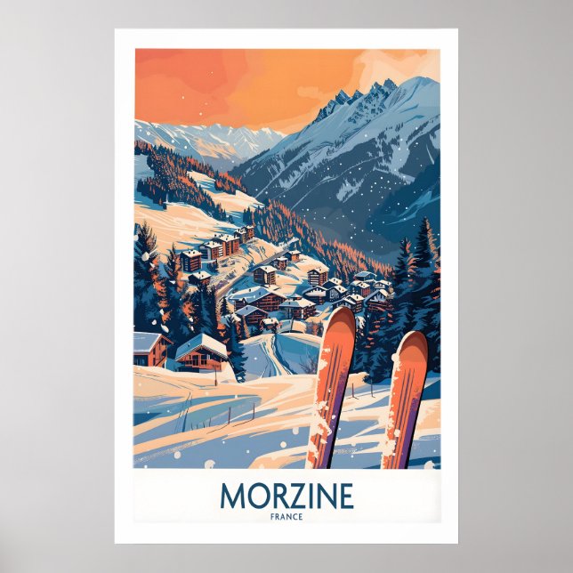 Póster de Arte de Pared de Morzine - Impresión de  (Frente)