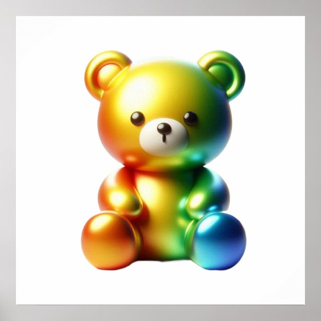 Póster de Arte de Pared de Muñeca de Oso Bonito pa (Frente)