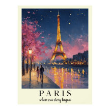 Póster de Arte de Pared de Noche Personalizada de 