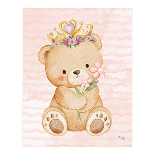 Póster de arte de pared de osito de peluche Mi Pri