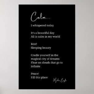 Póster de Arte de Pared de Poema Inspirador Tranqu