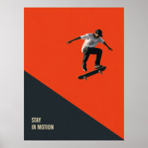 Póster de Arte de Pared de Skate Retro