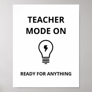 Póster de Arte de Pared Divertido modo profesor
