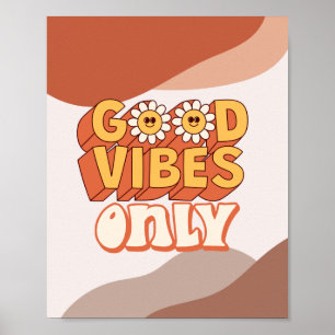 Póster de Arte de Pared Elegante Buenas vibras s