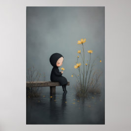 Póster de Arte de Pared Fantasía Floral Melancólic