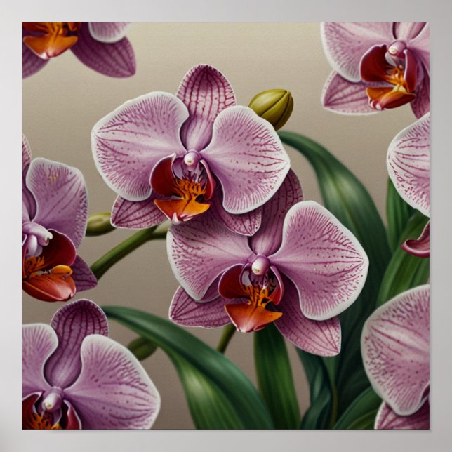 Póster de Arte de Pared Floral Elegante (Frente)