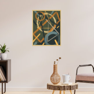 Póster de Arte de Pared Geométrico Moderno