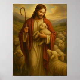 Póster de Arte de Pared Jesucristo es el Pastor #3