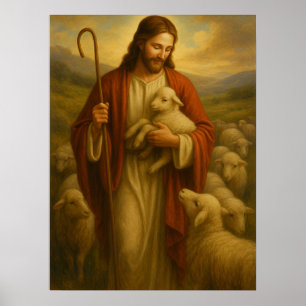 Póster de Arte de Pared Jesucristo es el Pastor #3