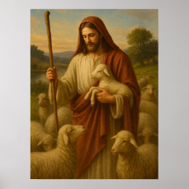 Póster de Arte de Pared Jesús es el Pastor #2™ SUD