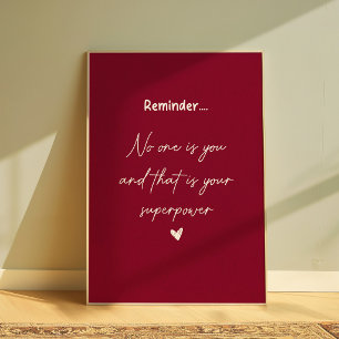 Póster de Arte de Pared Motivacional Cita Inspirad