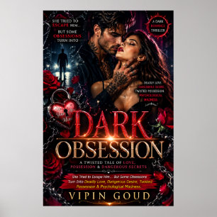 Póster de Arte de Pared Obsesión Oscura – Amor Ret