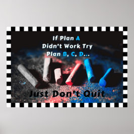 poster de arte de pared positivo del "Plan A"