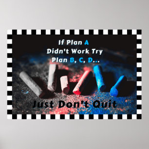 poster de arte de pared positivo del "Plan A"