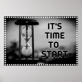 poster de arte de pared positivo "Time"