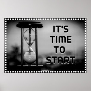 poster de arte de pared positivo "Time"