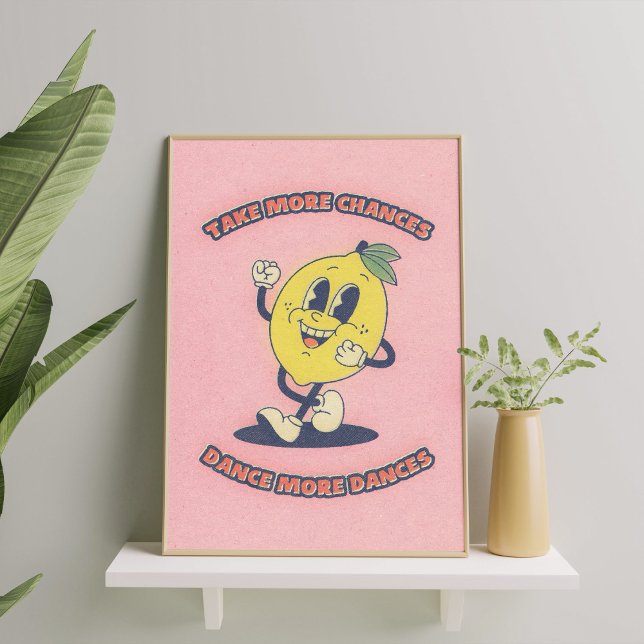Poster de arte de pared rosa de citas de moda (Retro styled inspirational wall art poster. Multiple sizes available.)