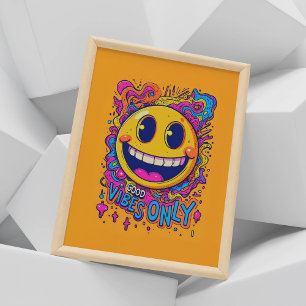 Poster de arte de paredes retro sólo con buenas vi
