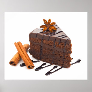 Poster de arte de pastelitos de chocolate decorado
