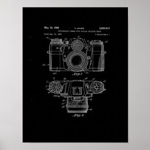 Póster de Arte de Patente de Cámara Arte de Cáma